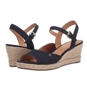 TOMMY HILFIGER Gallie Sandal Wedge - Dark Blue